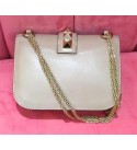 Velentino Beige Rockstud lock Flam Bag