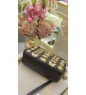 Black Gucci Shoulder Bag Accented With Gold Studs  - SOLD OUT 