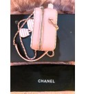 Chanel Pink Caviar Quilted Stripe Vanity Case